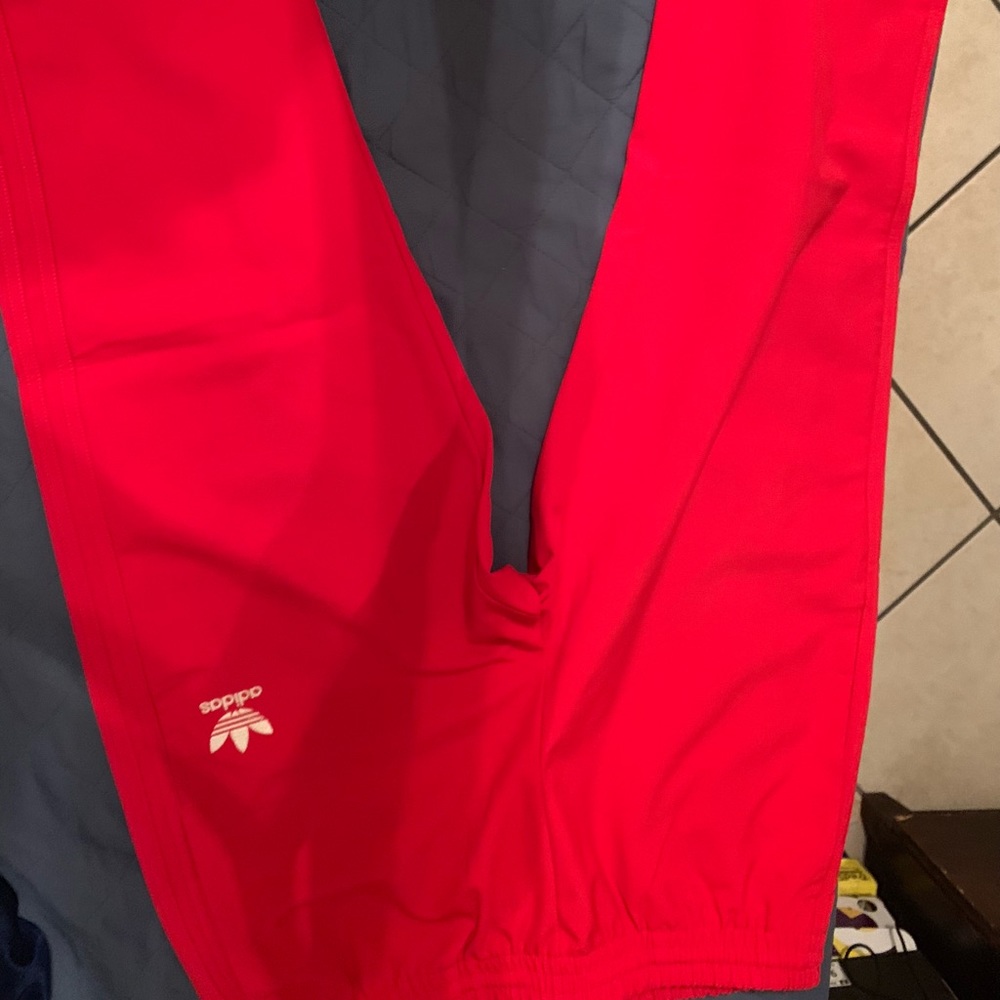 Adidas originals red track pants size L 2.0